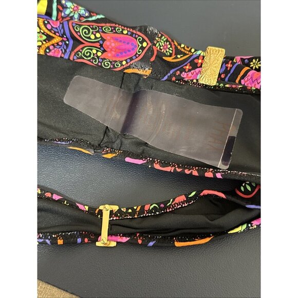 Phax Women's L Bikini Swim Bottom Black Multi Floral NWT - Picture 14 of 15